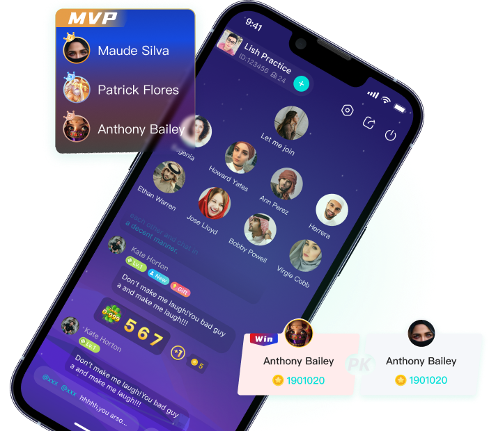Lama voice rooms and games